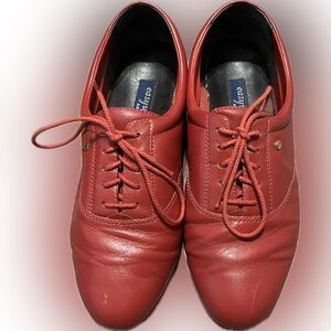 Easy Spirit Women’s Anti-Gravity ESMOTION Red Leather Walking Shoes 9 1/2 D
